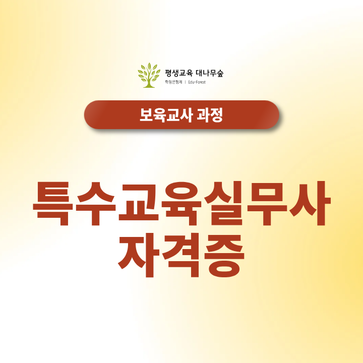 특수교육실무사 자격증, 취업하려면 무엇부터 준비해야 할까요? 썸네일