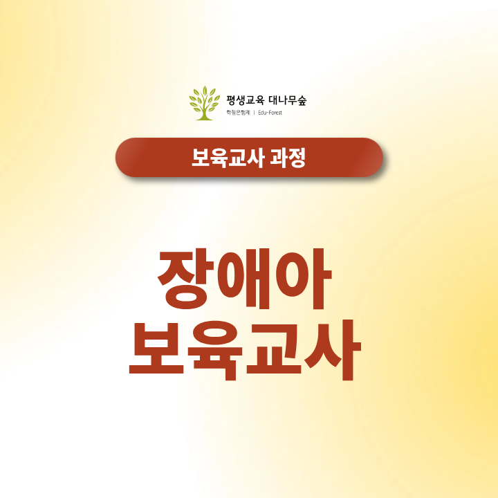 장애아보육교사 자격증 취득 자격 및 필수 과목 가이드 썸네일