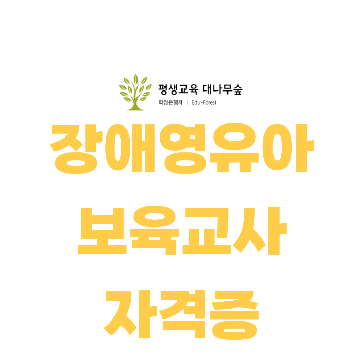 장애영유아 보육교사 자격증, 온라인으로 준비하세요! 썸네일