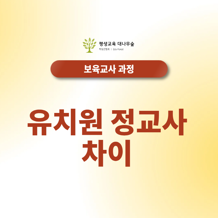 유치원 정교사 차이 보육교사와 자격 요건 및 취업처 비교 안내 썸네일