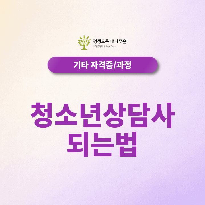 청소년상담사 되는법, 자격요건부터 필기·면접·연수까지 총정리 썸네일