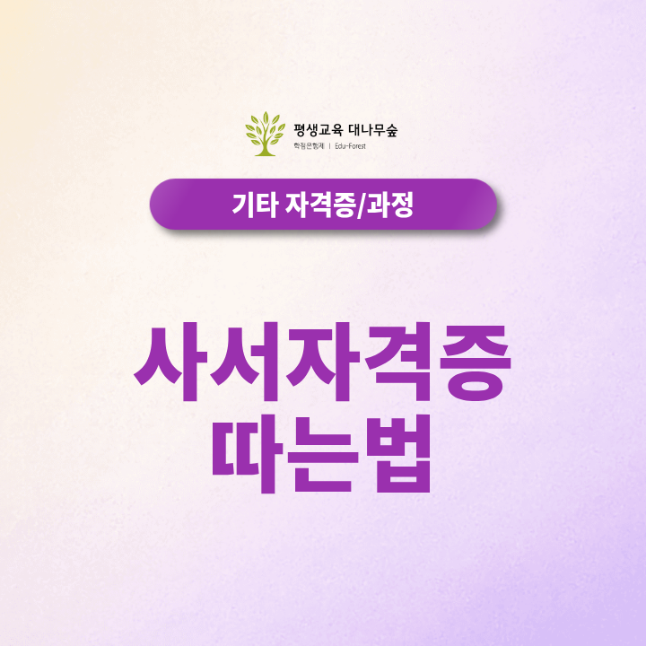 사서 자격증 따는법, 문헌정보학 학사학위 나에게 맞는 학습설계 과정은? 썸네일
