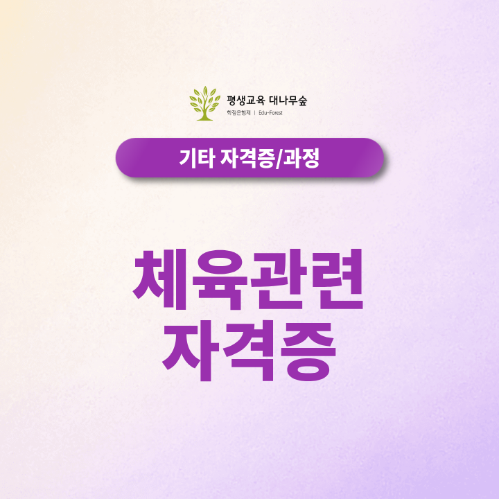 체육관련 자격증 | 학위·경력·학점은행제 조건 한눈에 정리 썸네일