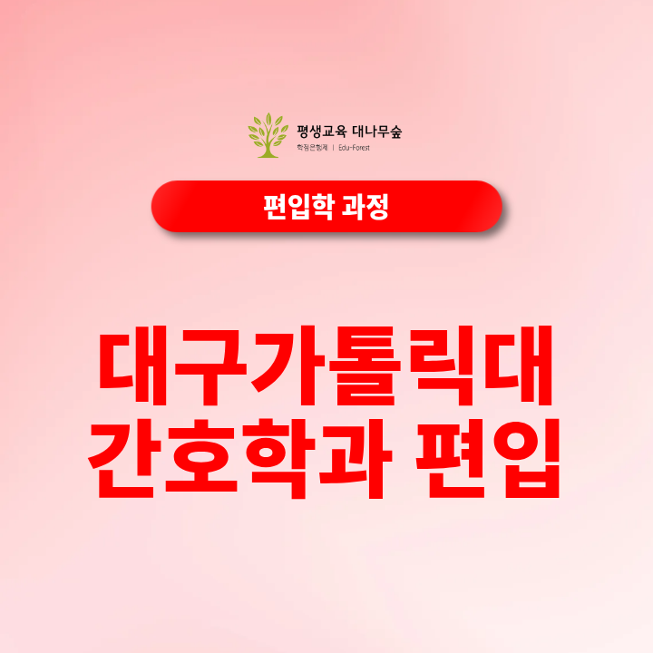 대구가톨릭대 간호학과 편입 지원자격과 준비방법은? 썸네일