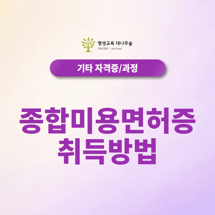 종합미용면허증 취득방법, 고졸도 학점은행제로 가능할까? 미용학 학위경로 총정리 썸네일