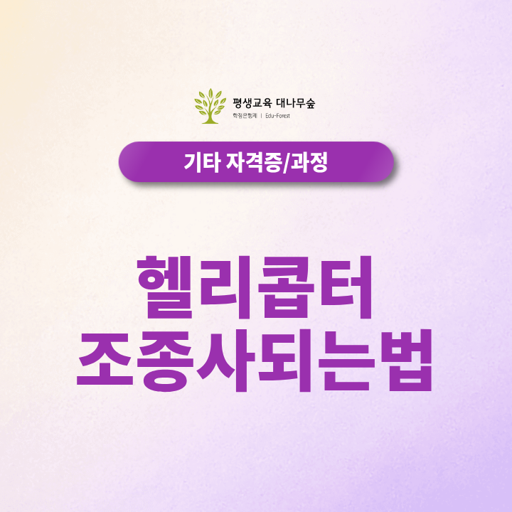 헬리콥터조종사 되는법, 군/민간/경찰/소방까지 자격증 비행시간 취업 준비방법 총정리 썸네일