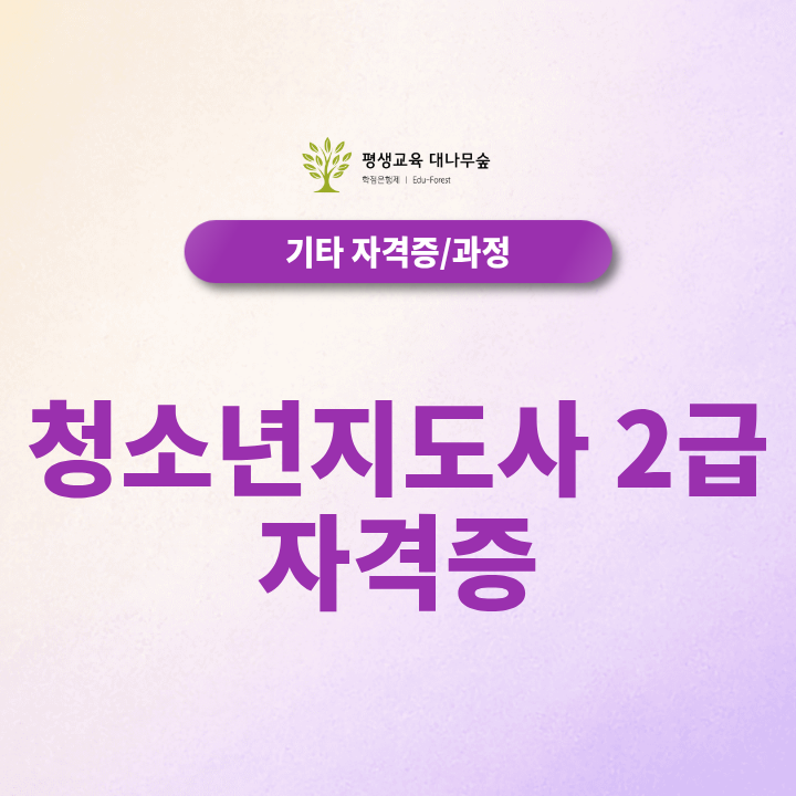 청소년지도사2급 2027년 개정 달라지는 취득방법 알아보기 썸네일