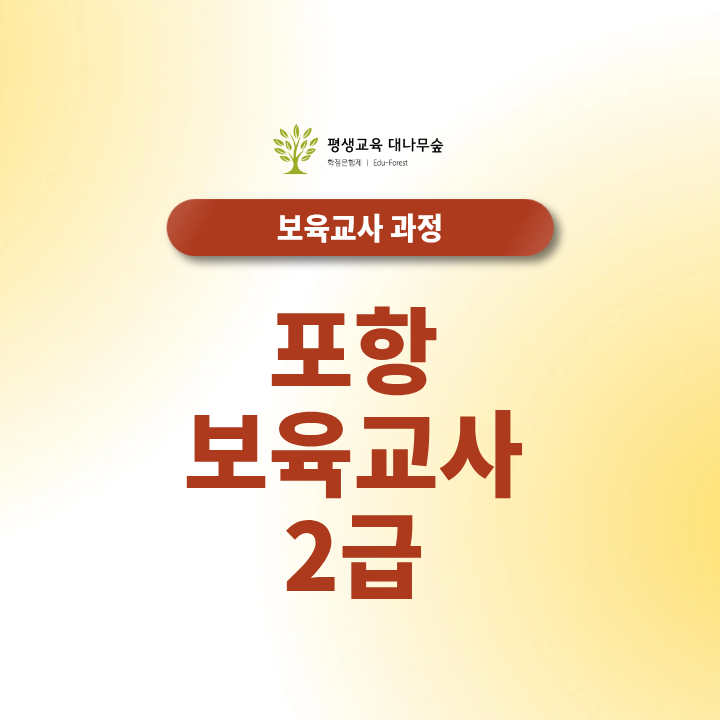 포항 보육교사2급 20대부터 50대까지 재취업 성공 가이드 썸네일