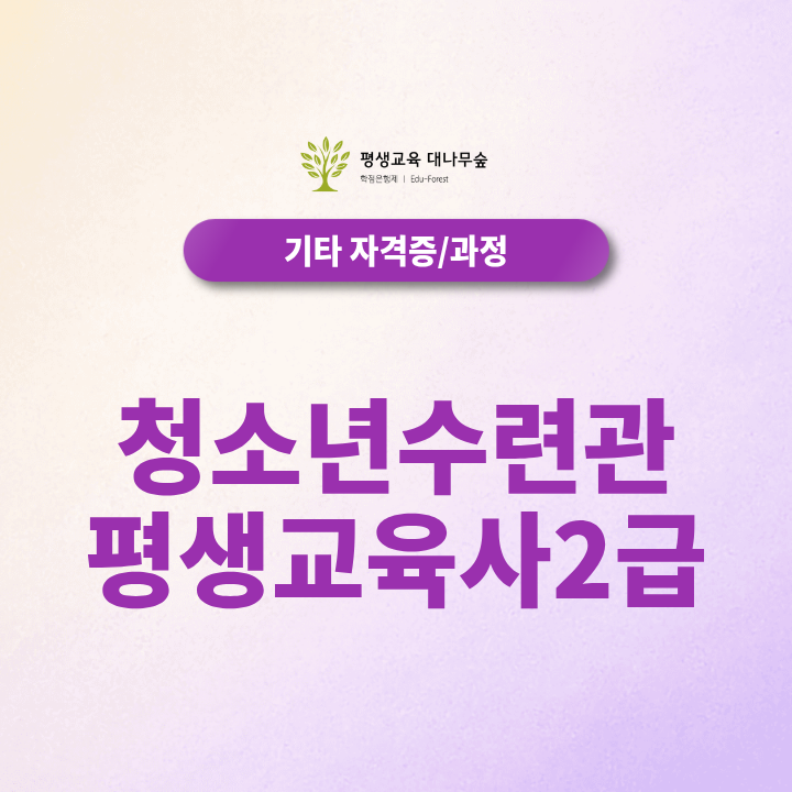 청소년수련관 평생교육사2급 취업에 도움이 될까요? 취득방법과 기간 정리 썸네일