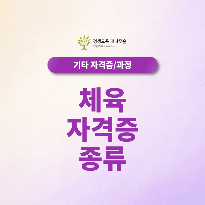 체육자격증 종류 가산점 자격증 종류 취업 학력별 총정리 썸네일