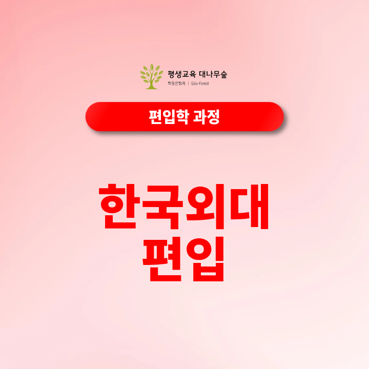 한국외대 편입 준비, 지원조건부터 전형방법까지 총정리 썸네일
