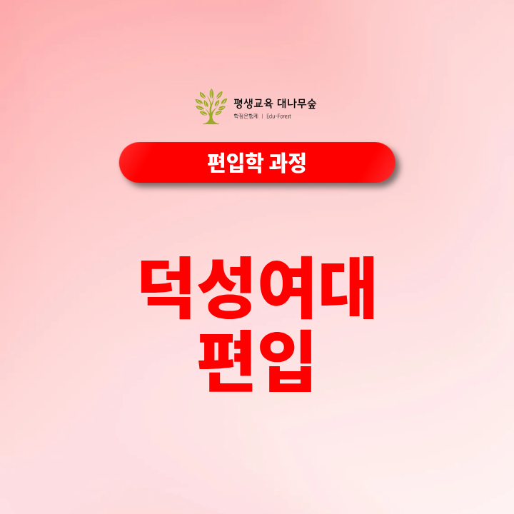 덕성여대 편입 지원자격부터 준비방법까지 알아보기 썸네일