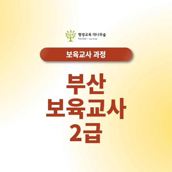 부산 보육교사2급 실습처 찾기와 학점은행제 이수 과정 안내 썸네일