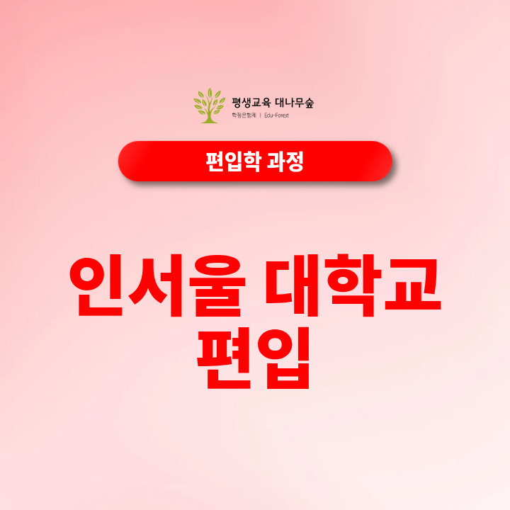 인서울 편입, 수능 대신 3학년 진학을 준비한다면? 썸네일